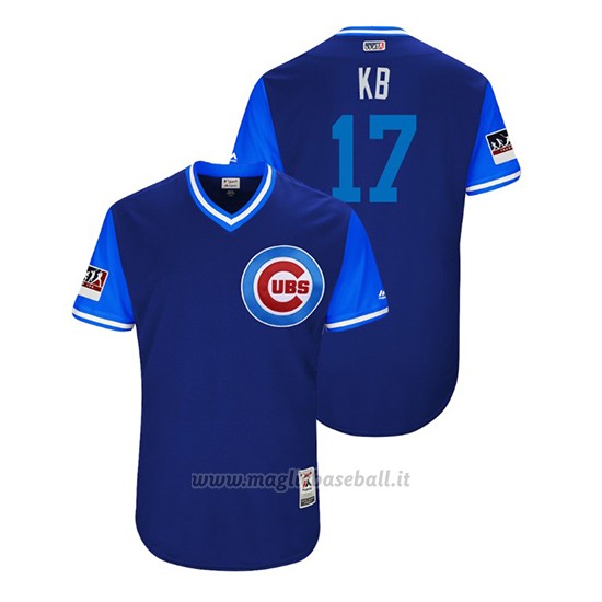Maglia Baseball Uomo Chicago Cubs Kris Bryant 2018 Llws Players Weekend Kb Royal